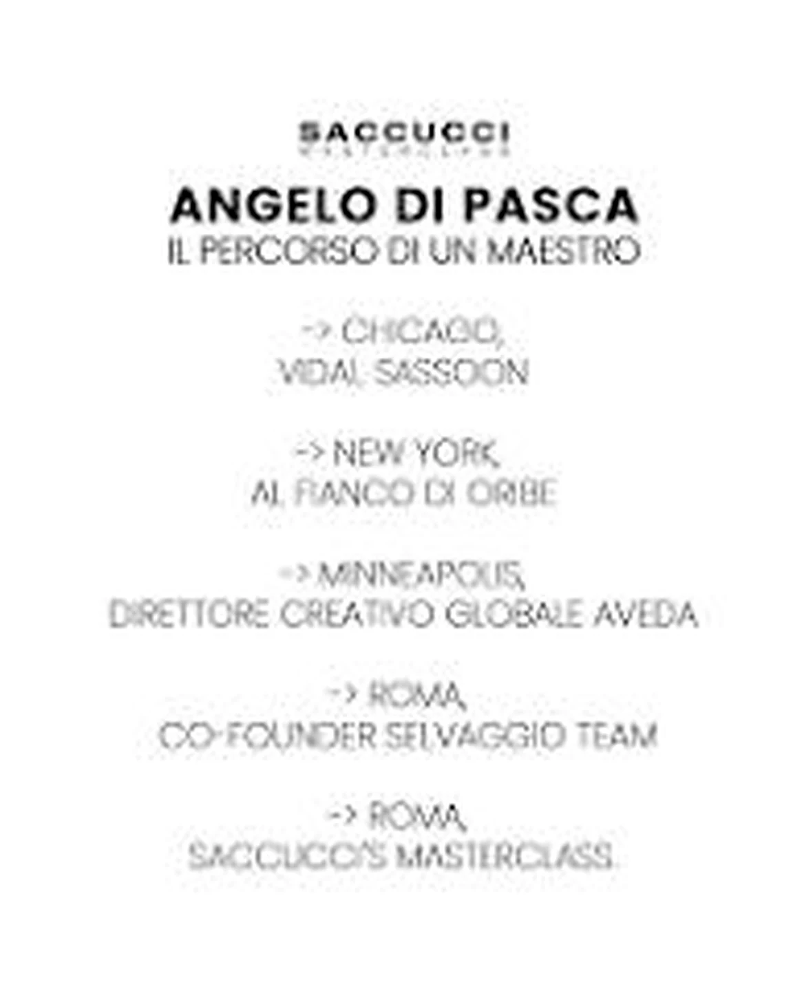 Percorso professionale di Angelo Di Pasca