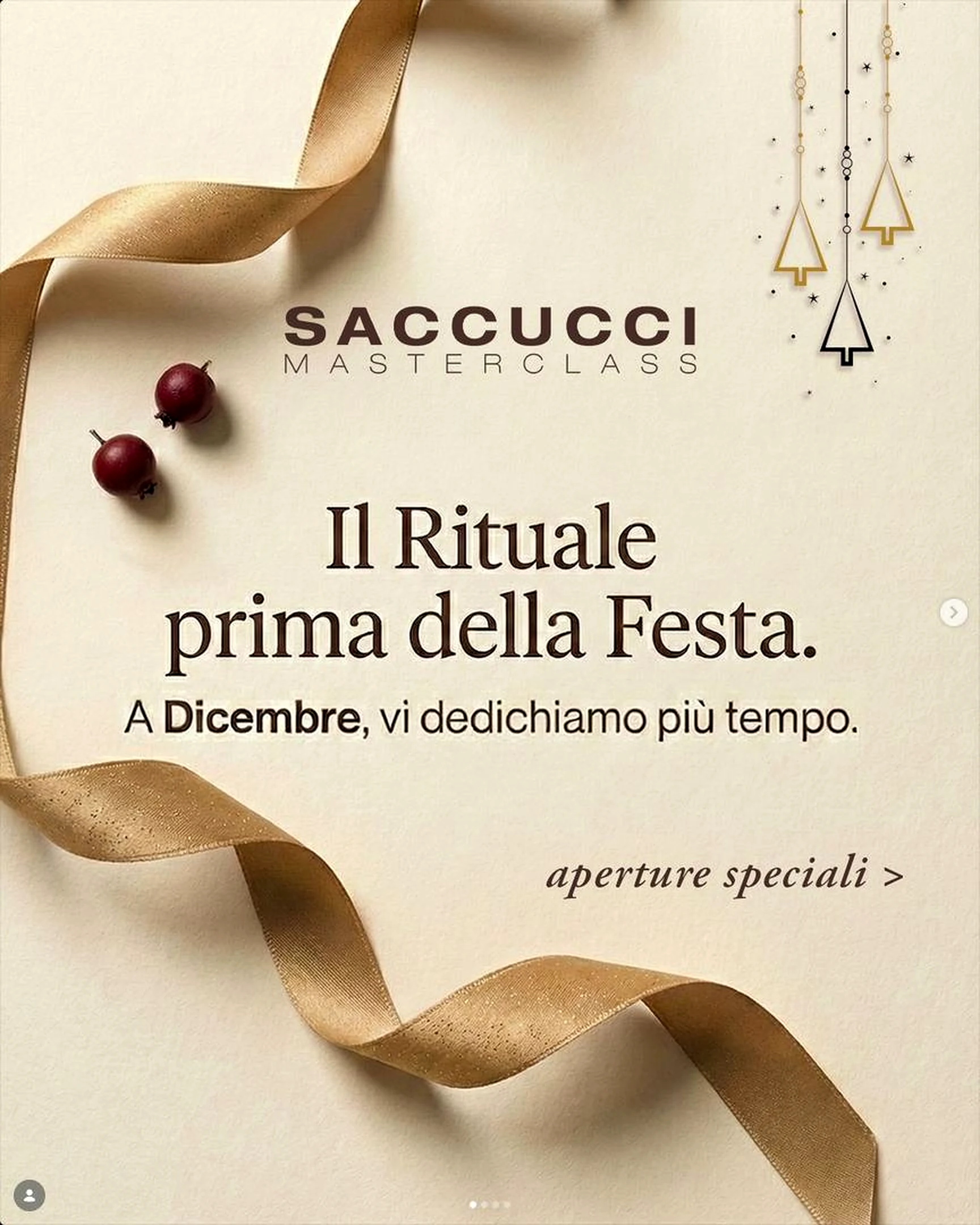 Grafica editoriale Saccucci Masterclass in tonalità avorio e oro
